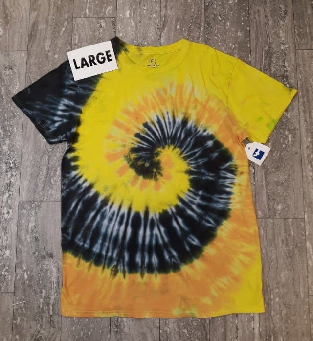 Light Orange Swirl Tie Dye T-shirt Available in Short Sleeved